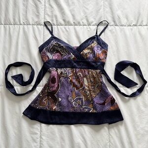 INC 100% silk babydoll camisole